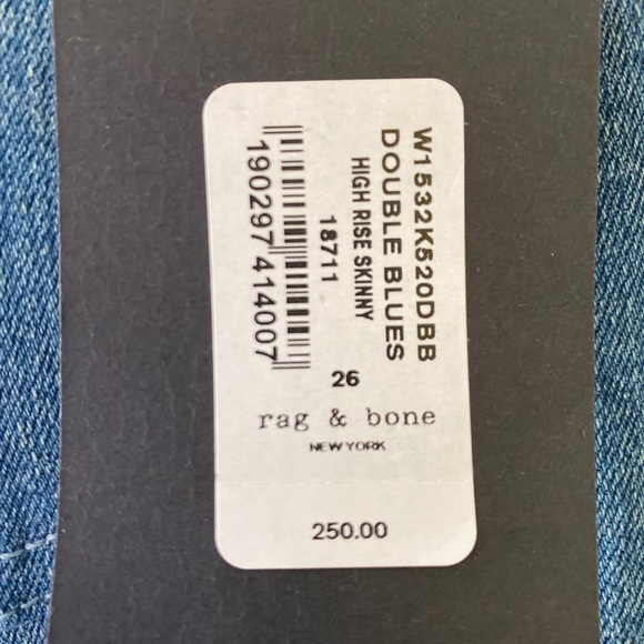 New Rag & Bone High Rise Jeans - Picture 4 of 8